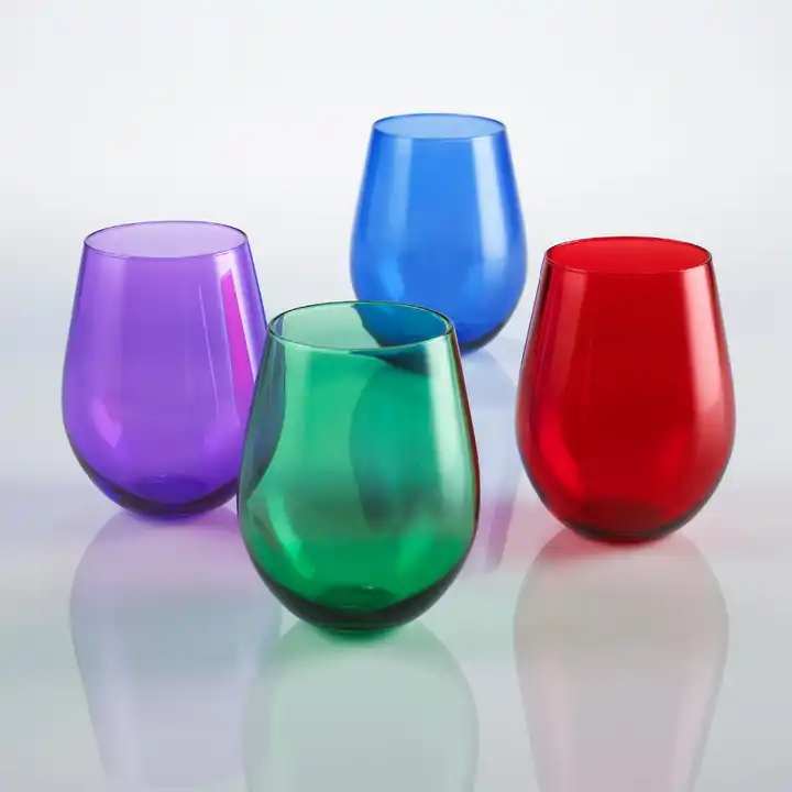 Unbreakable Stemless Plastic Wine Glasses