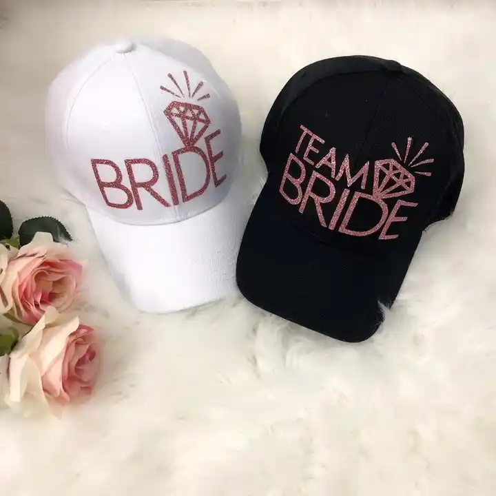 Team bride Cotton caps hats with shinny Letters wedding Baseball